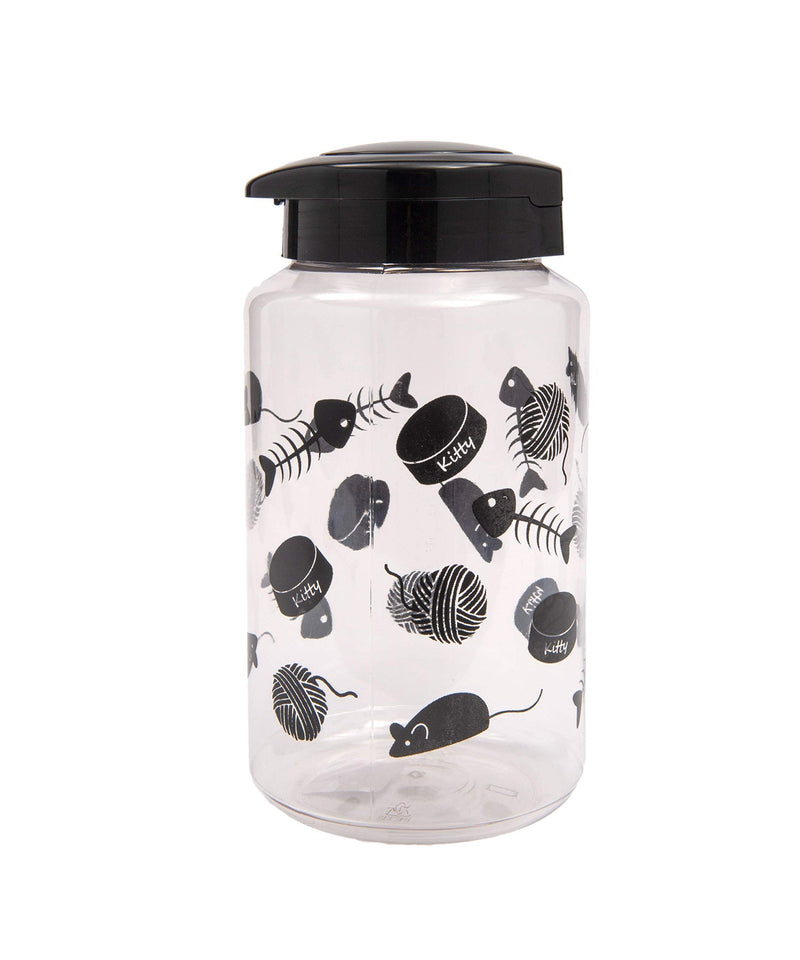 JMFinger Lixit Animal Care Cat Treat and Food Storage Jars (128oz), Black (30-9128-010) - PawsPlanet Australia