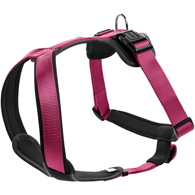 hunter Neoprene Dog Harness, Large, Raspberry/Black youth large / 11-13 - PawsPlanet Australia