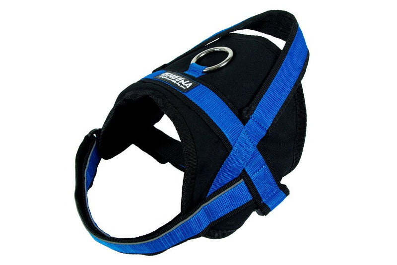 Neewa Utility Service Dog Harness (Medium, Blue): Padded Vest for Walking Easy to Put On and Take Off - Back Handle with Clip for Leash - Leaves Freedom Around The Belly Medium - PawsPlanet Australia
