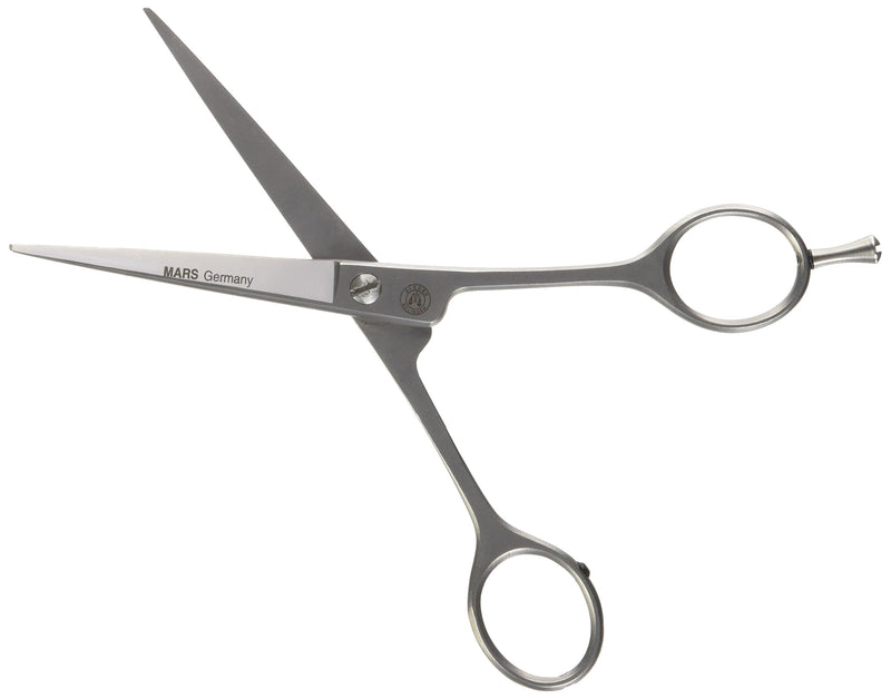 Mars Professional Ergonomic Stainless Steel Hair Cutting Shears with Fingerhook, Microserrated, 6" Length - PawsPlanet Australia