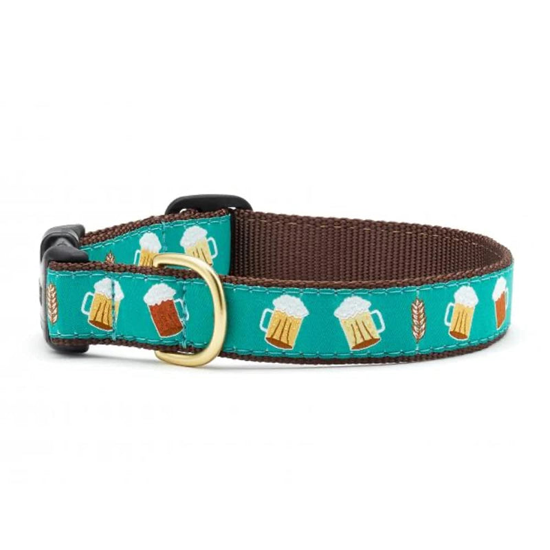Up Country Beer Pattern Dog Collar, Large (15 To 21 inches) 1 Inch Wide Width - PawsPlanet Australia