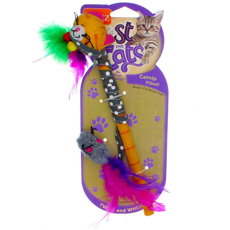 Hartz Just For Cats Twirl and Whirl Interactive Cat Toy Wand - PawsPlanet Australia