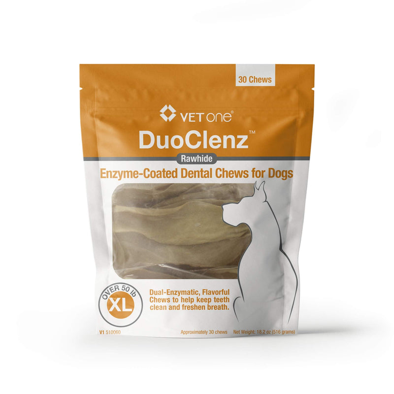 Vet One DuoClenz Enzyme Coated Dog Dental Chews for Large Dogs - Veterinarian Formulated - 30 Count 0.43 Ounce (Pack of 30) - PawsPlanet Australia