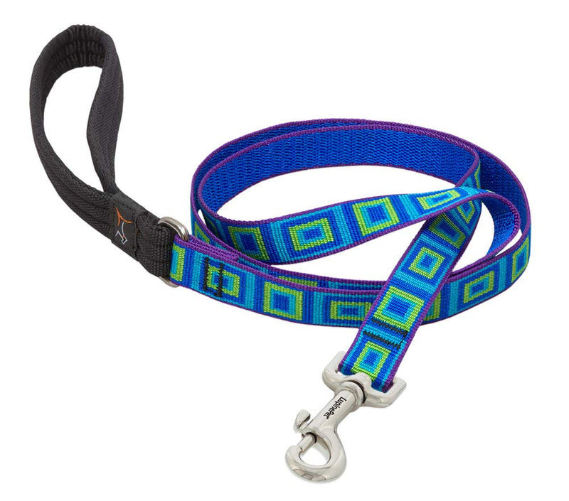LupinePet Originals 3/4" Sea Glass 6-Foot Padded Handle Leash for Medium and Larger Dogs 3/4" wide; 6-ft long - PawsPlanet Australia