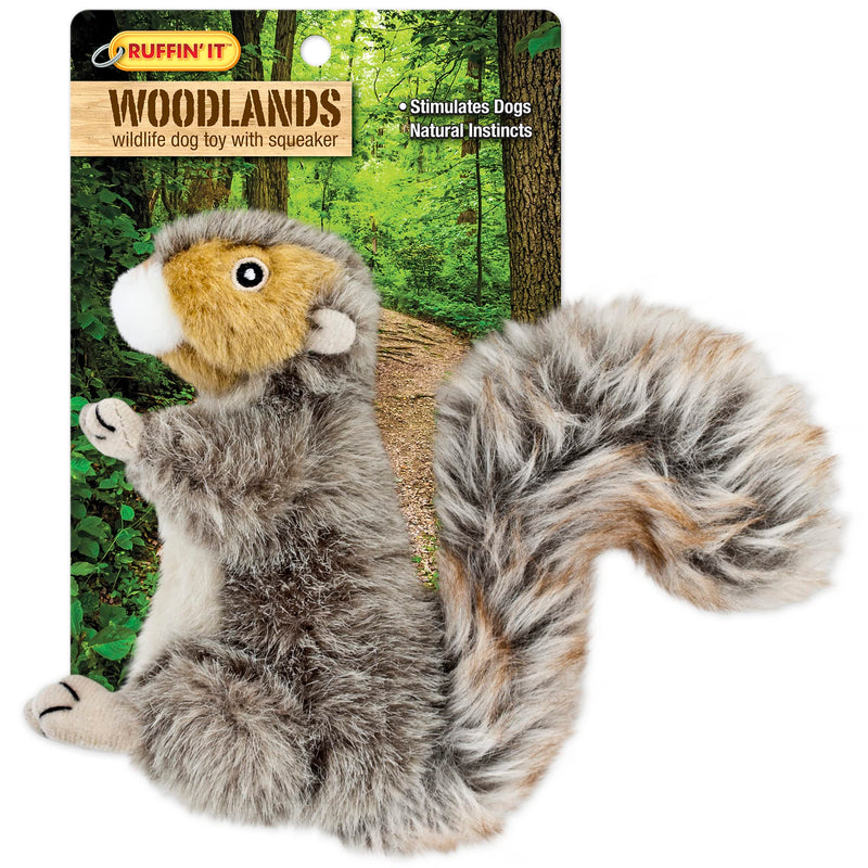 RUFFIN' IT Reaowazo Woodlands Plush Squirrel Dog Toy, Small youth large / 11-13 - PawsPlanet Australia