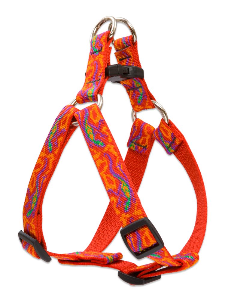 LupinePet Originals 3/4" Go Go Gecko Step In Dog Harness 3/4"W; 20-30" Girth - PawsPlanet Australia