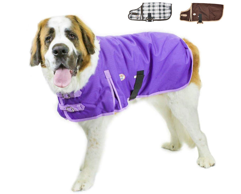Derby Originals Ruff Pup 1200D Ripstop Waterproof Winter Dog Coat 150g Medium Weight Small (13.5 in) Purple