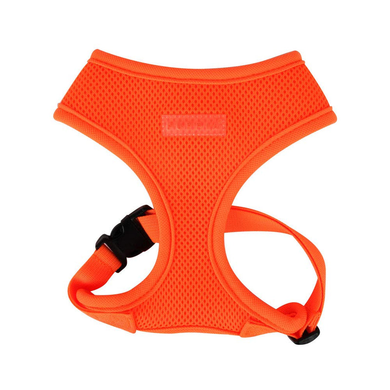 Puppia Soft Harness A - S Over-The-Head Soft Mesh Harness Neon Orange Small - PawsPlanet Australia