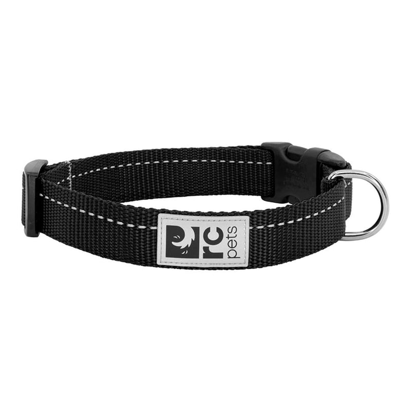 RC Pet Products 1 Inch Primary Collection Adjustable Dog Collar, Medium, Black Medium; 1"Width - PawsPlanet Australia