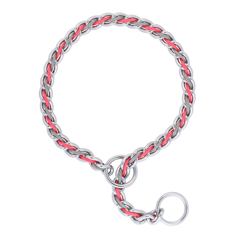 Terrain D.O.G. Laced Chain Slip Collar 20-inch x 3.5 mm Pink/Gray