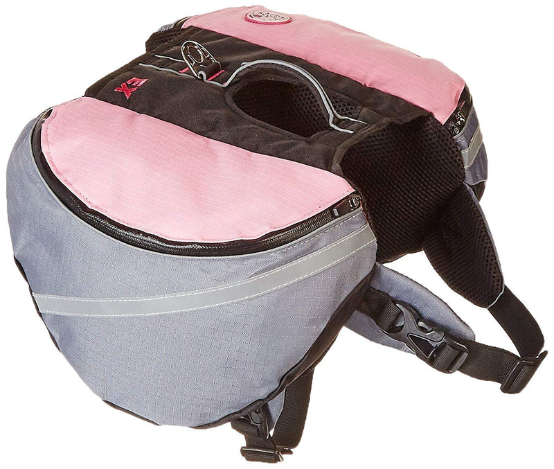 Doggles Dog Extreme Backpack, Gray/Pink, Medium - PawsPlanet Australia