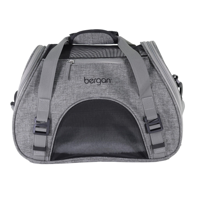 Coastal Pet Bergan Comfort Carrier - Breathable Travel Carrier for Dogs & Cats - Heather Grey, 16" x 8" x 11" - PawsPlanet Australia