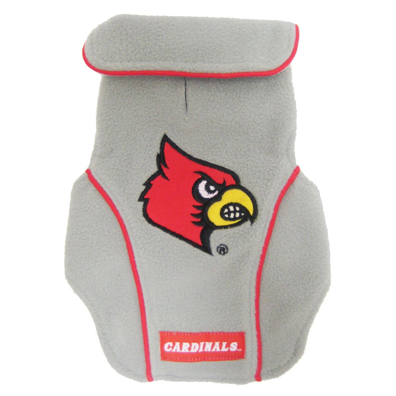 Pets First NCAA Louisville Cardinals Fleece Dog Vest with Embroidered Team Name & Logo, Size Large - PawsPlanet Australia