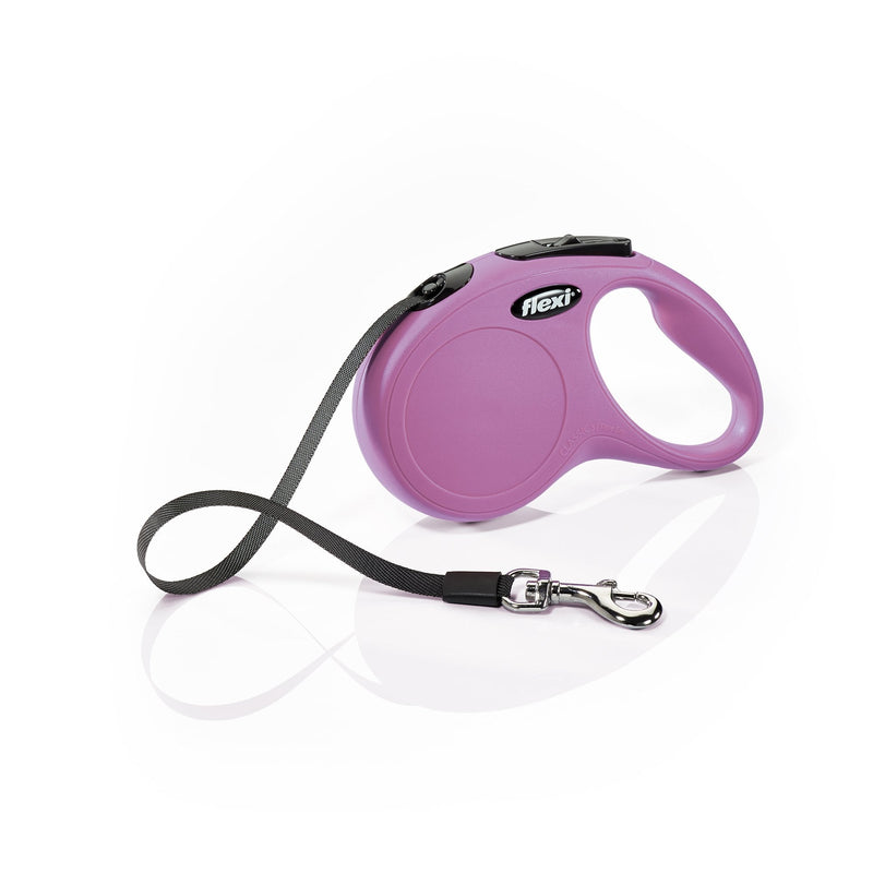 Flexi Classic Tape Leash, Small, 16 ft, Pink - PawsPlanet Australia