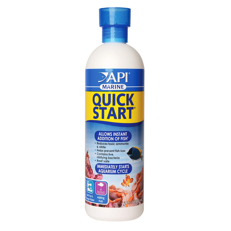 API MARINE QUICK START Saltwater And Reef Aquarium Nitrifying Bacillus 16-Ounce Bottle - PawsPlanet Australia