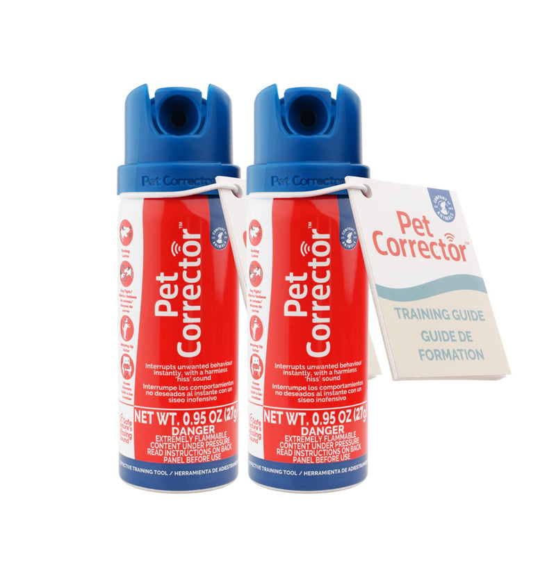 Pet Corrector Dog Trainer Twin Pack - Stops Barking, Jumping Up, Place Avoidance, Food Stealing, Dog Fights & Attacks. Help stop unwanted dog behaviour. Easy to use, safe, humane, and effective (30ml) - PawsPlanet Australia