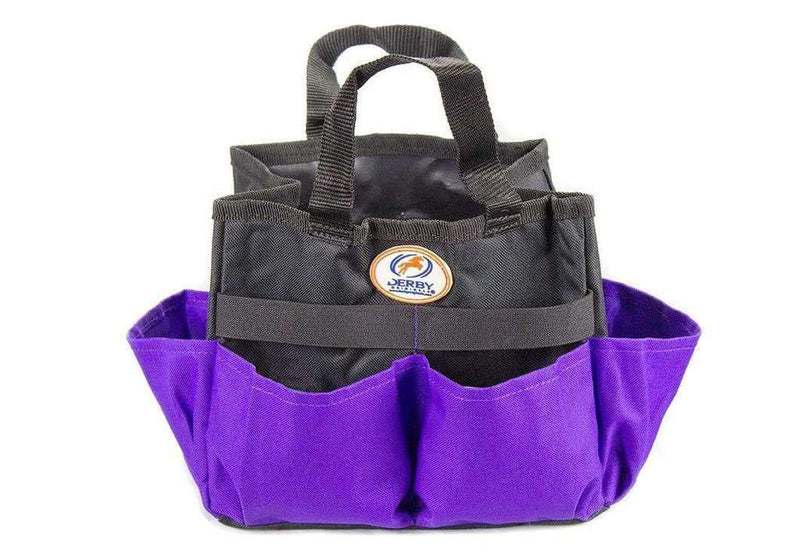 Derby Originals 600D Nylon Horse/Dog Grooming Tote Caddy Bag with 6 Pockets & Elastic to Secure Items (Purple),90-9286-PR Purple - PawsPlanet Australia