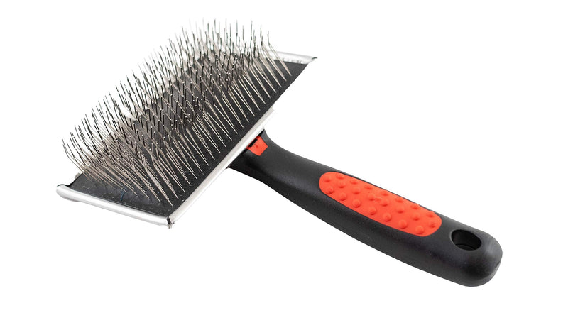 Paw Brothers Professional Grade Extra Long Slicker Brush - Ergonomic Handle, Removes Loose Undercoat and Tangles for Dogs Extra Long Hard Pin