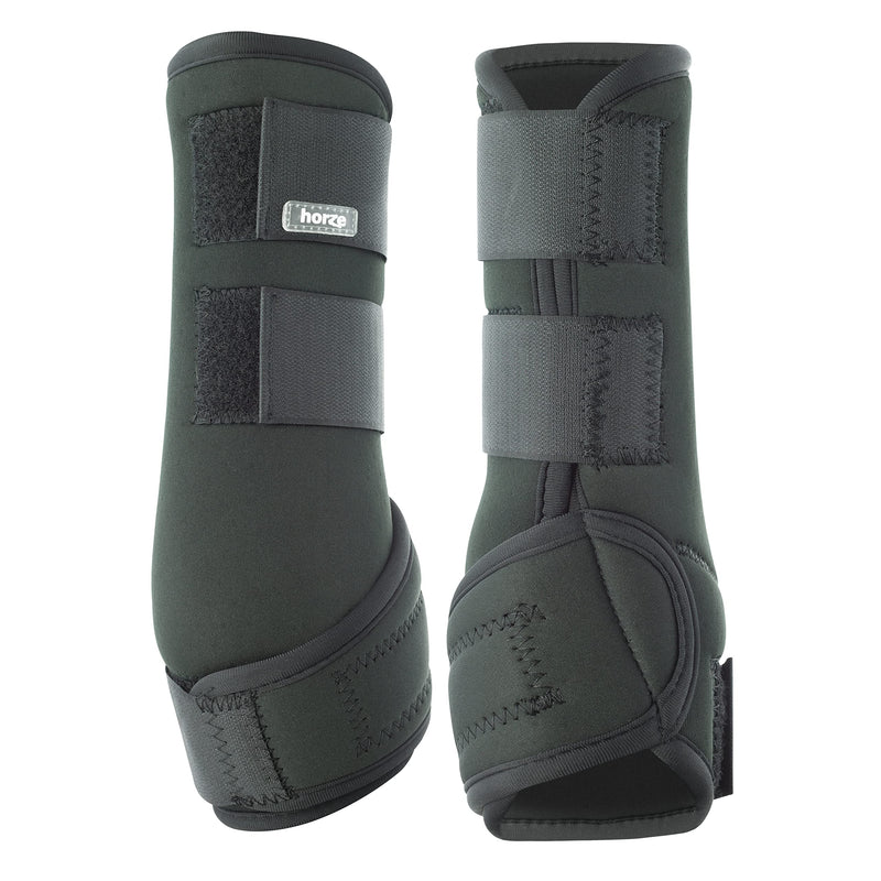 HORZE Brushing Splint Boots for Horses (Pair) - Durable Neoprene, Secure Closure, Lightweight - Black - XL - PawsPlanet Australia
