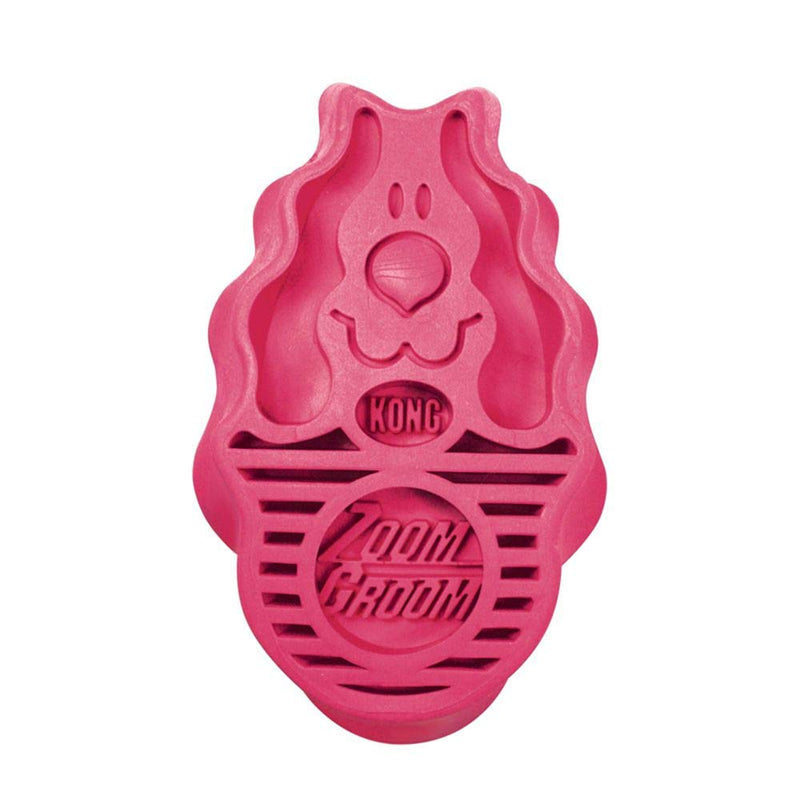 KONG Zoom Groom Multi-Use Dog Brush Pink - PawsPlanet Australia