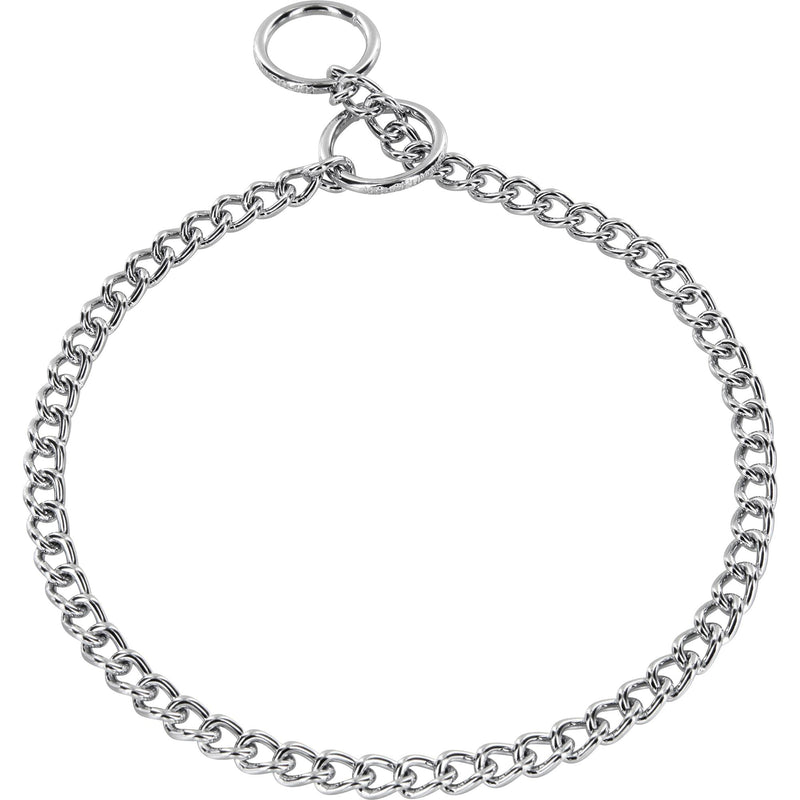 Herm Sprenger - Chrome Plated Steel Dog Training Collar - Narrow Round Links Slip Dog Chain - for Small Medium Large Dogs - Professional Training Collar - Made in Germany (16 inches (40 cm)) 16 inches (40 cm) - PawsPlanet Australia