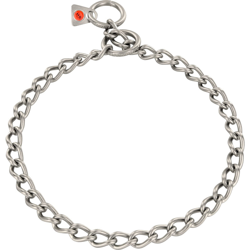 Herm Sprenger - Matt Stainless Steel Scratch Resistant Dog Training Collar - Round Links Slip Chain - Small Medium Large Dogs - Professional Training Collar - Made in Germany (22 inches (55 cm)) 22 inches (55 cm) - PawsPlanet Australia