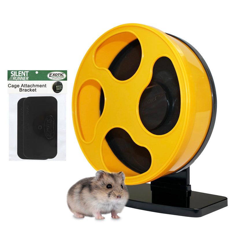 Silent Runner Wheel - 9" Regular - Exercise Wheel (Yellow) Yellow - PawsPlanet Australia