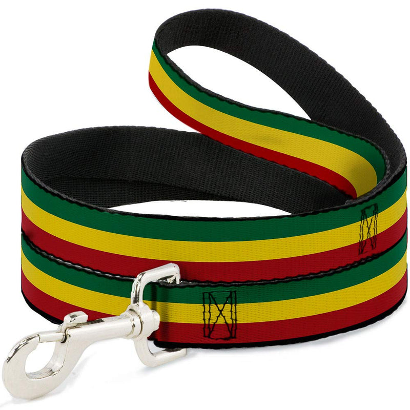 Buckle-Down Pet Leash - Rasta - 6 Feet Long - 1.5" Wide - PawsPlanet Australia