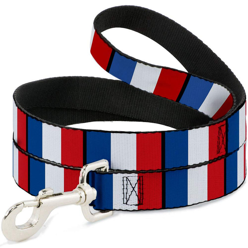 Buckle-Down Pet Leash - France Flags - 6 Feet Long - 1" Wide - PawsPlanet Australia