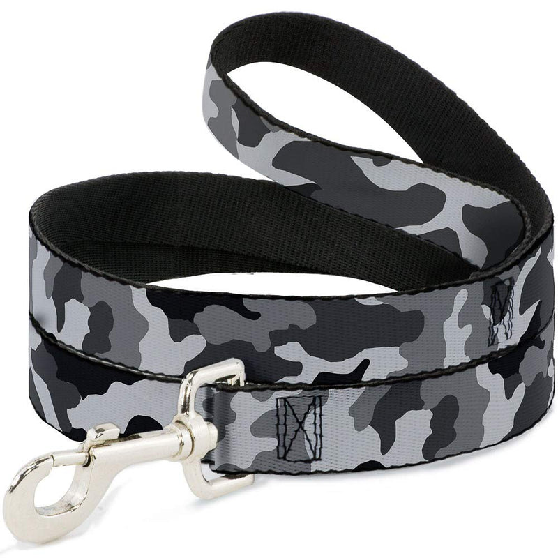 Buckle-Down Pet Leash - Camo White - 6 Feet Long - 1" Wide - PawsPlanet Australia