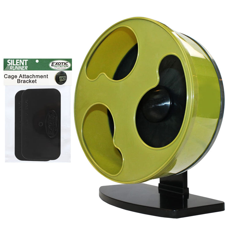 Silent Runner 12" Wide + Cage Attachment - Silent, Fast, Durable Exercise Wheel - Sugar Gliders, Degus, Rats, Hedgehogs, Prairie Dogs & Small Pets - PawsPlanet Australia
