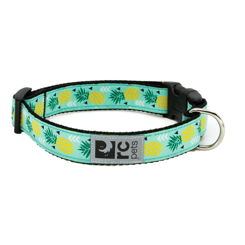 RC Pets 1 Inch Adjustable Dog Clip Collar, Medium, Pineapple Parade - PawsPlanet Australia