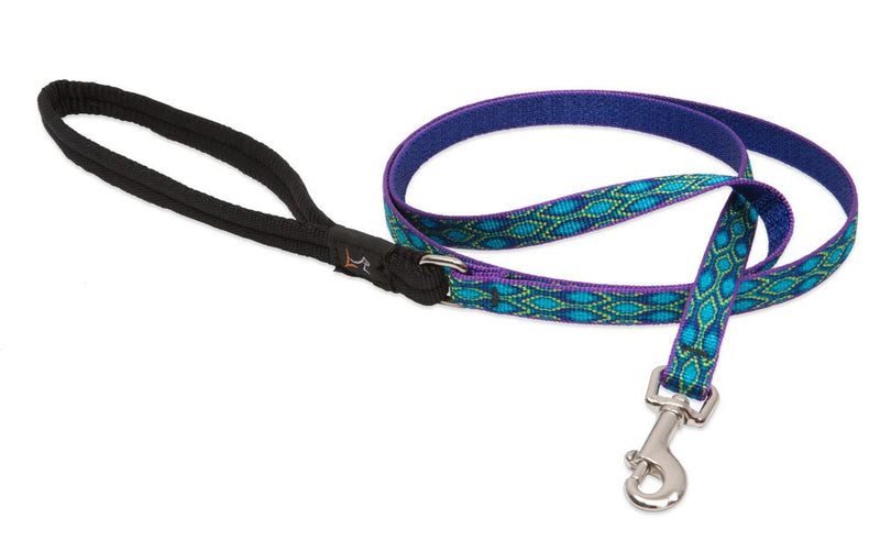 LupinePet Originals 1/2" Rain Song 6-foot Padded Handle Leash for Small Pets 1/2"W; 6 Foot Length - PawsPlanet Australia