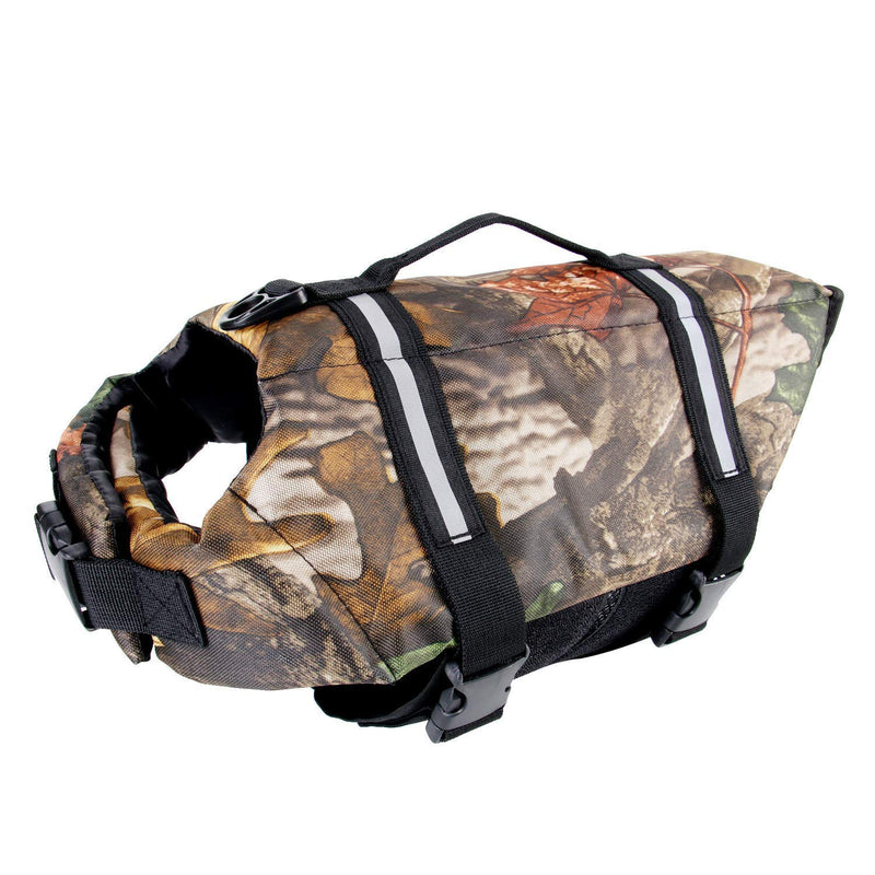 Camo Pet Life Preserver Jacket,Camouflage Dog Life Vest with Adjustable Buckles,Dog Safety Life Coat for Swimming, Boating, Hunting | (XS, S, M, L, XL) … Camo dog life jakcet - PawsPlanet Australia