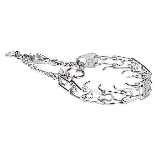 Herm Sprenger Chrome Plated Ultra Plus Prong Collar for German Shepherd with Swivel and Quick Release Snap Hook - 3.2 mm x 23 inches - PawsPlanet Australia