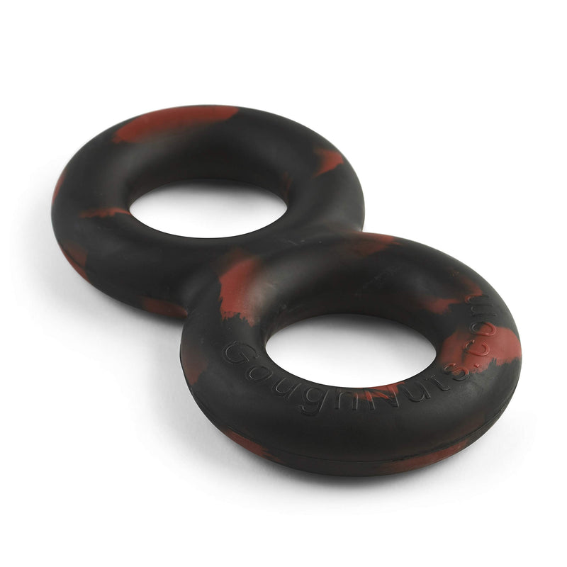Goughnuts Virtually Indestructible Dog Pull Toy, Durable and Guaranteed for Tug of War with Medium and Large Dogs - Rubber for Aggressive Power Chewers Like Pit Bulls, Labs, and German Shepherds Medium (30-70 lb) (Original Size) Tougher Black - PawsPlanet Australia