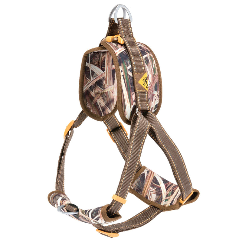 Browning Camo Dog Harness, No Pull Adjustable Reflective Pet Walking Vest Small Shadow Grass Blades - PawsPlanet Australia
