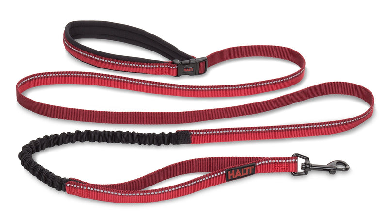 HALTI Active Leash - Award-Winning Bungee Dog Leash, Shock-Absorbing, All-in-One Neoprene Padded Belt & Lead, Perfect for Running & Training with Medium & Large Dogs (Size Large, Red) - PawsPlanet Australia