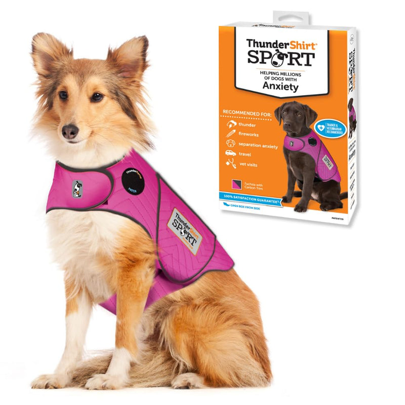 ThunderShirt for Dogs, Large, Fuchsia Sport - Dog Anxiety Relief Calming Vest - PawsPlanet Australia