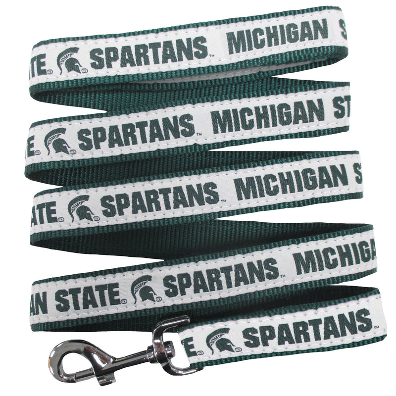 Pets First Collegiate Pet Accessories, Dog Leash, Michigan State Spartans, Small - PawsPlanet Australia