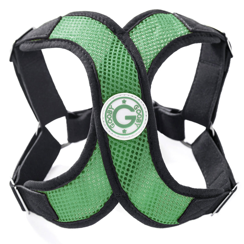 Gooby - X Harness, Small Dog Choke Free Step-in Harness with Synthetic Lambskin Soft Strap, Hunter Green, Large Large chest (17-20") - PawsPlanet Australia