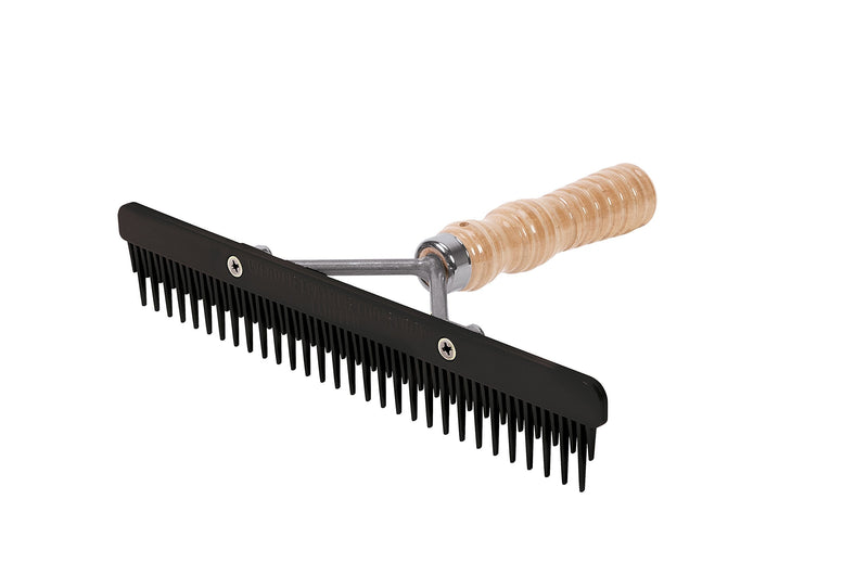 Weaver Leather Fluffer Comb with Handle & Replaceable Plastic Blade Black Wood Handle - PawsPlanet Australia