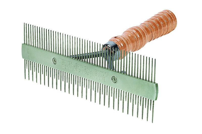Weaver Leather 2 Sided Comb, Silver Wood Handle - PawsPlanet Australia