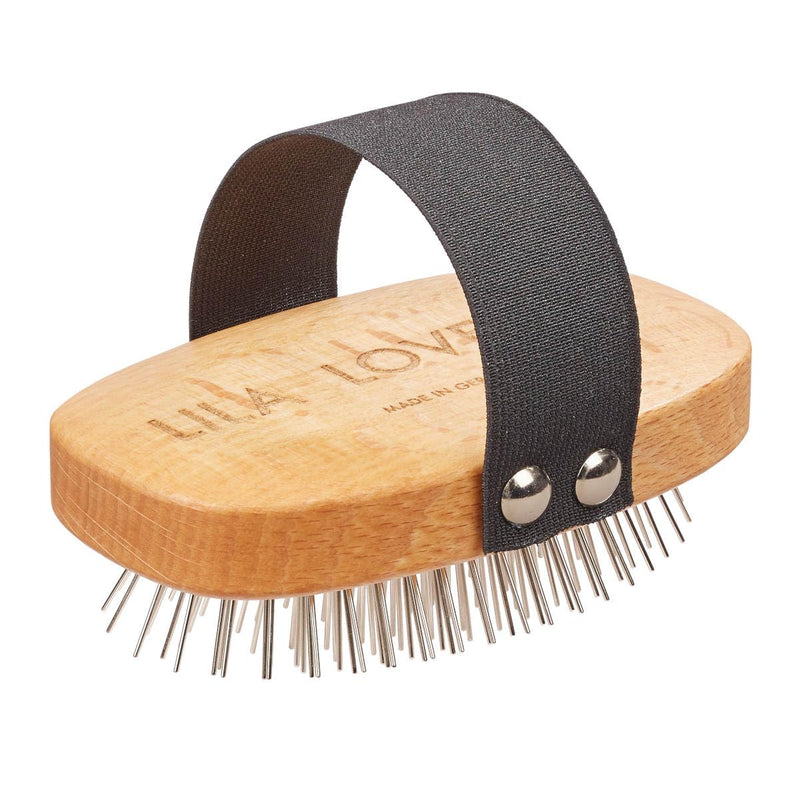 Long hair brush for dogs - with rounded metal tines, vegan, with beech wood from sustainable forestry, Made in Germany, BRUSH LONG HAIR by LILA LOVES IT - PawsPlanet Australia