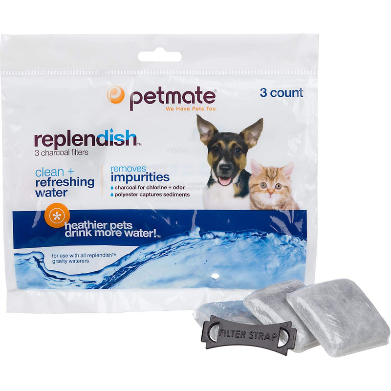 Petmate Replacement Filters for Replendish Auto-Watering Systems, Pack of 3 Filters, 3 CT - PawsPlanet Australia
