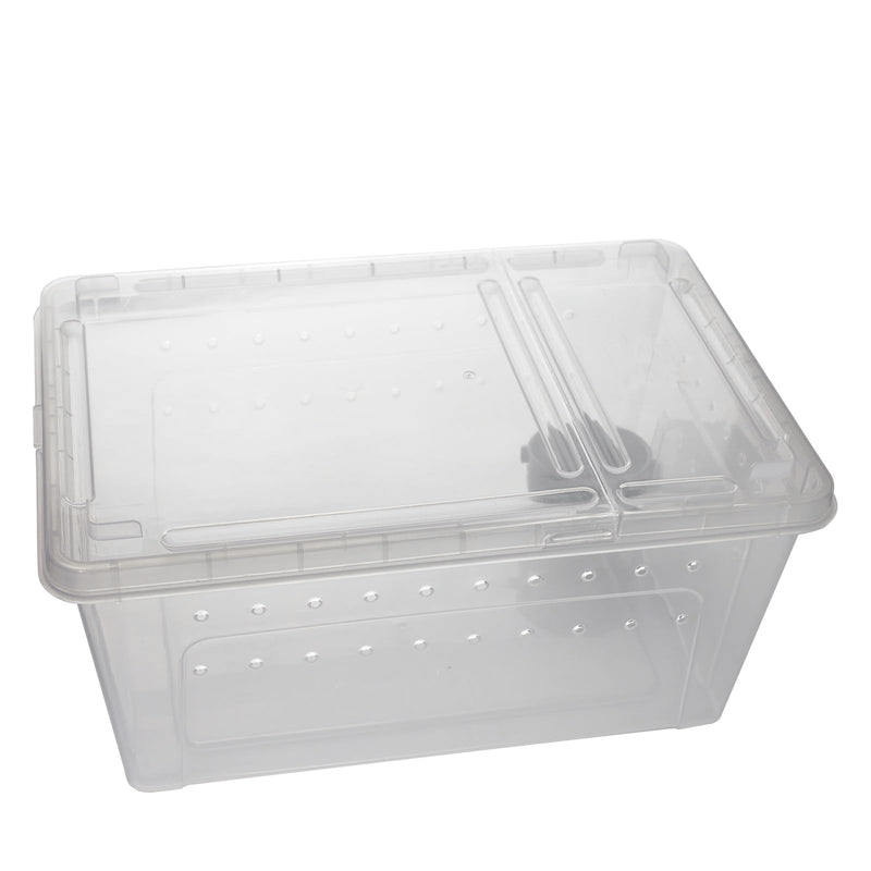 OMEM Portable Reptile Terrarium Habitat for Mini Pet Houses Breathable Holes Stackable Container (L) L - PawsPlanet Australia