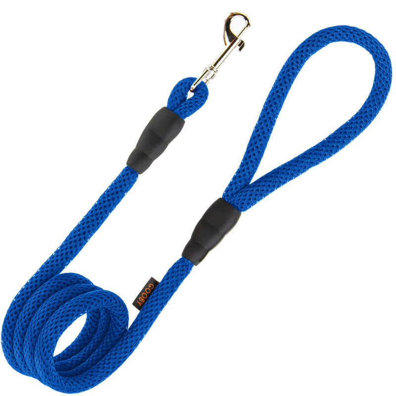 Gooby Mesh Leash - Blue, 4 FT - Breathable Mesh 4 Foot Leash for Small Dogs with Bolt Snap Clasp - On The Go Dog Leashes for Small, Medium, and Large Dogs 4 Feet - PawsPlanet Australia