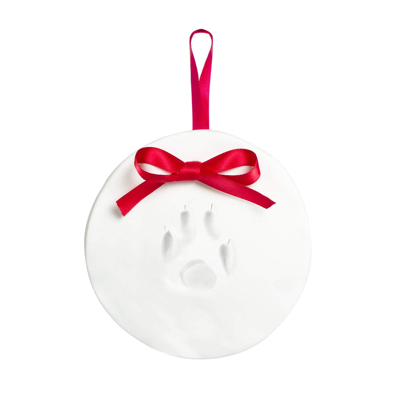 Tiny Ideas Christmas Paw Print Ornament Kit, DIY No Bake No Mess Holiday Keepsake, Dog or Cat Christmas Ornament, Pet Memorial Keepsake Round Paw Print Ornament - PawsPlanet Australia