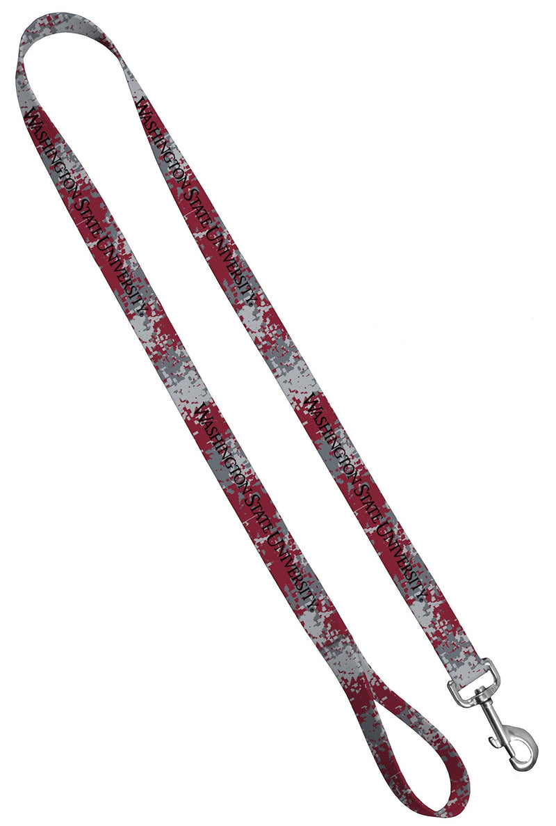 Leash 1" x 6', Washington State - Red/Grey Digi 1 inch by 6 feet - PawsPlanet Australia
