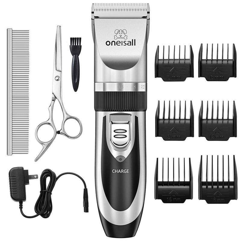 oneisall Dog Shaver Clippers Low Noise Rechargeable Cordless Electric Quiet Hair Clippers Set for Dogs Cats Pets - PawsPlanet Australia